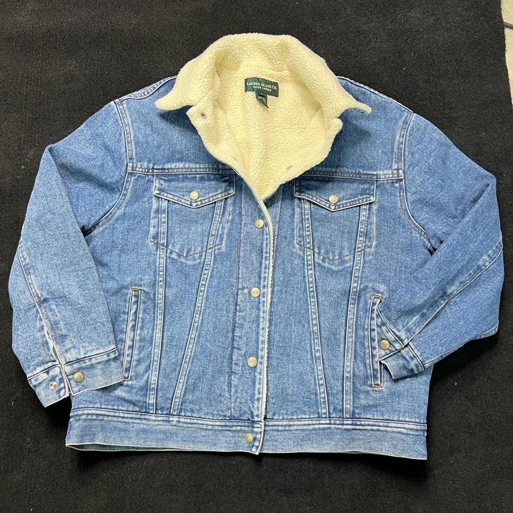 Lauren Jeans Co. Ralph Lauren Mens Fleece Sherpa Denim Jacket - Picture 1 of 15